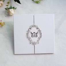 Customized Invitation Transparent Acrylic Invitation Card White Pocket Invitation 